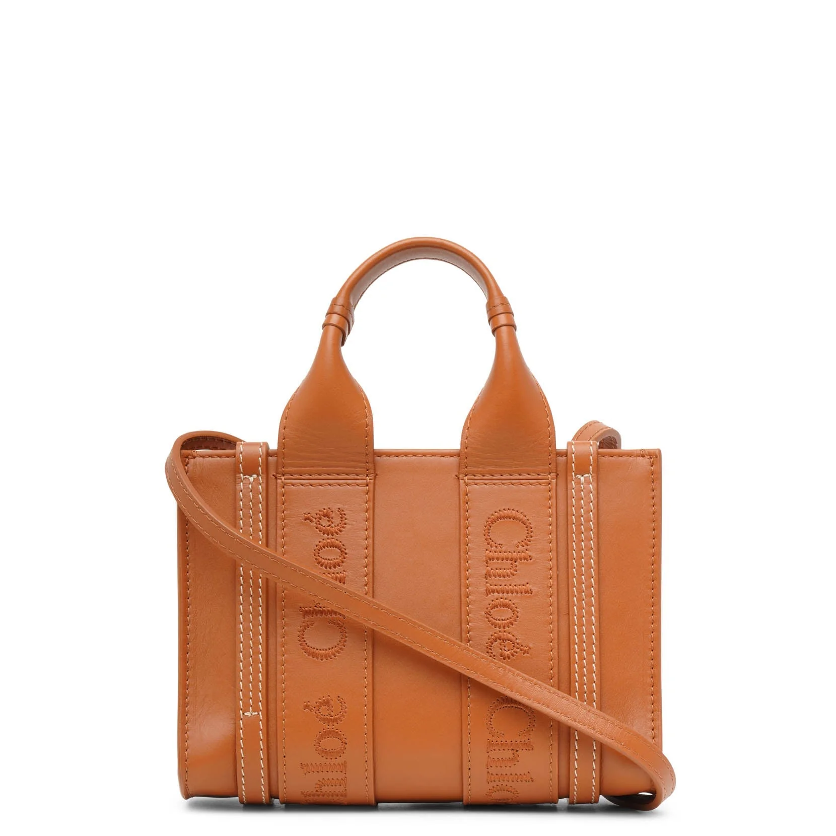 Woody mini brown leather bag - Image 4