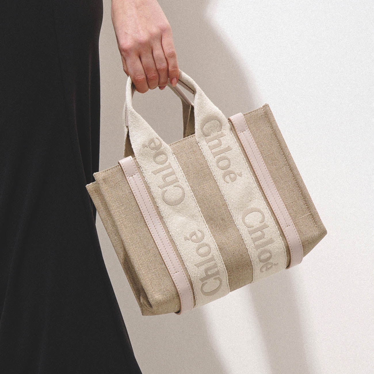 Woody small light pink canvas bag - Image 6