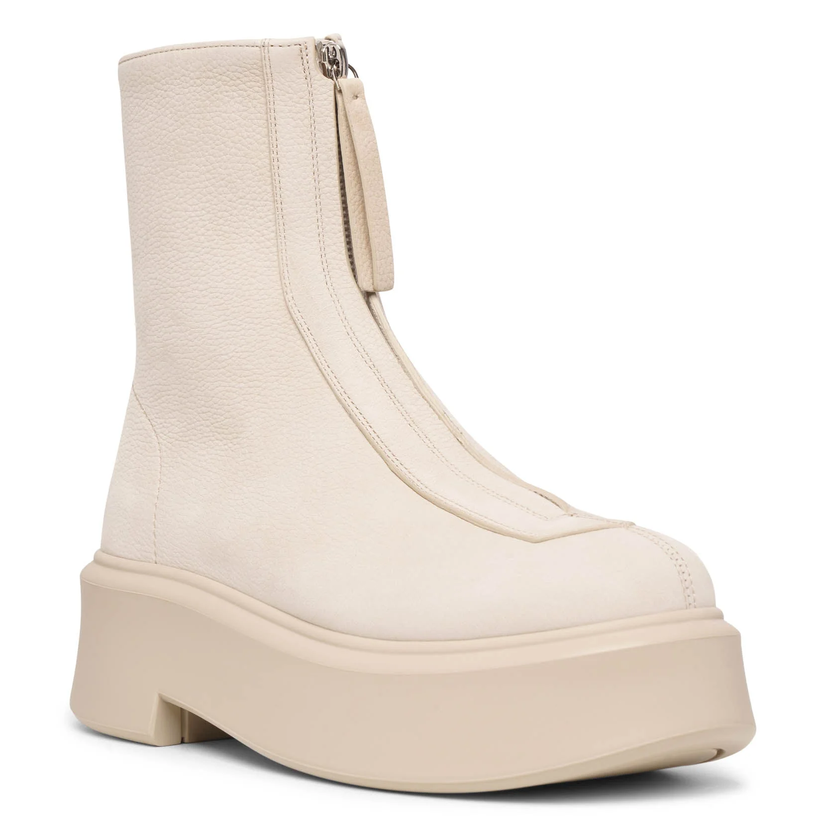 Zipped 1 beige nubuck ankle boots - Image 3