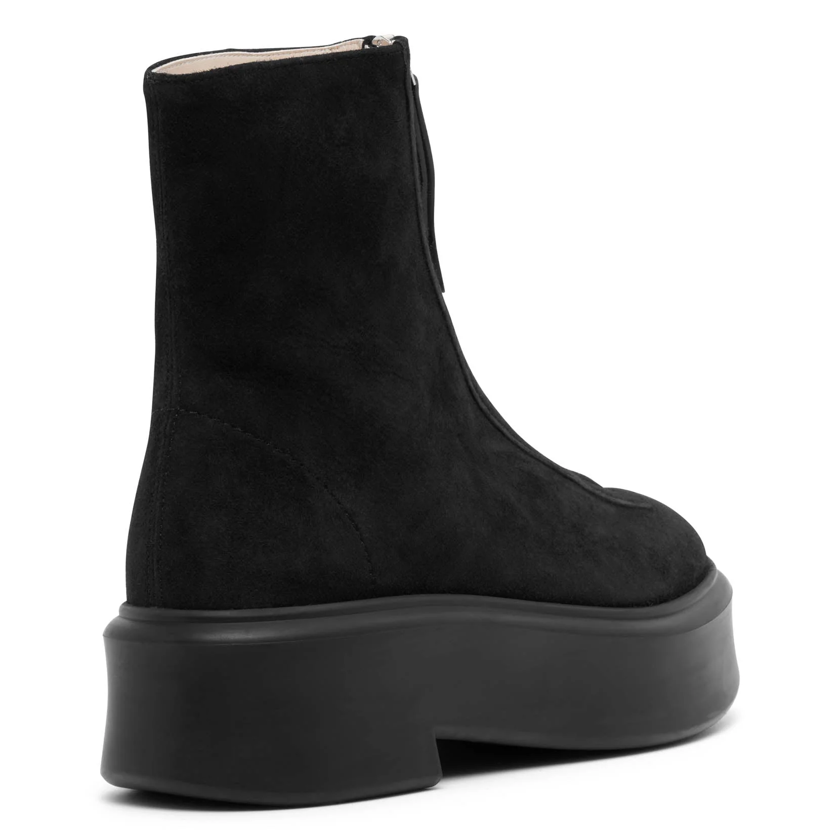 Zipped I black suede ankle boots - Image 4